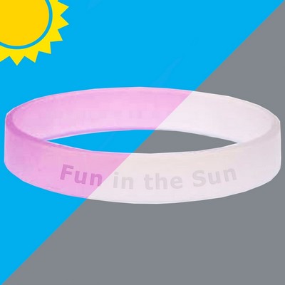 ½" Debossed UV Reacting Wristband