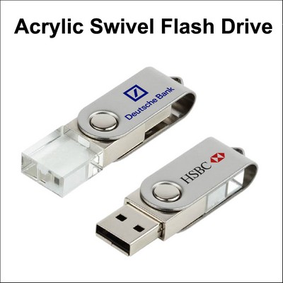 Acrylic Swivel Flash Drive - 256 MB