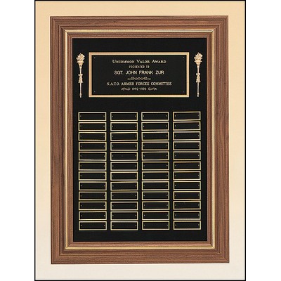 Solid Walnut Perpetual Plaque, 18 x 25", 48 plates