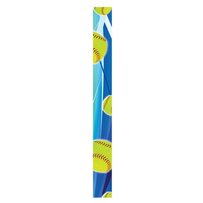 7/8" Stock SOFTBALL Poly-Satin Sublimated Neck Ribbon