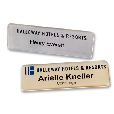 3" W x 1" H - Metal Name Badge