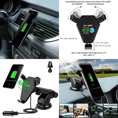 Qi Wireless charger car phone holder