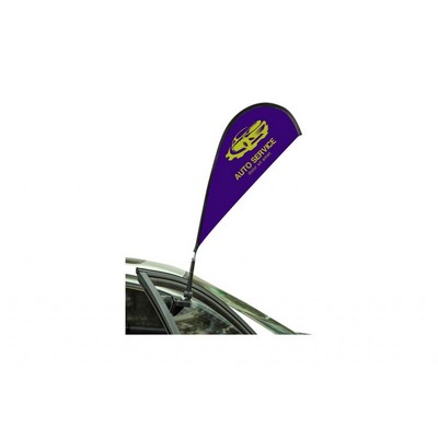 33" Single-Sided Stationary Teardrop Car Window Flag