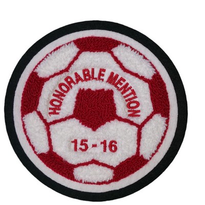 Chenille Soccer Ball Patch - 4 My Jacket