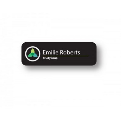 Plastic Magnetic Name Badge (2"x5/8")