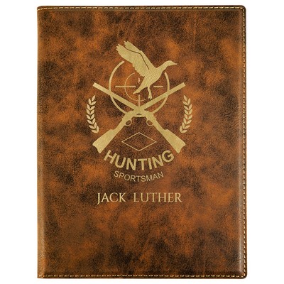 Rustic/Gold Leatherette Portfolio (7" x 9")