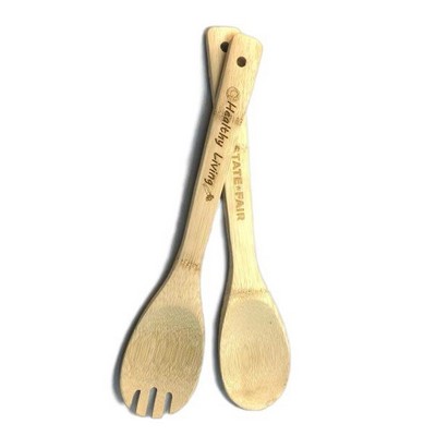 Bamboo Salad Spoon & Spork Set