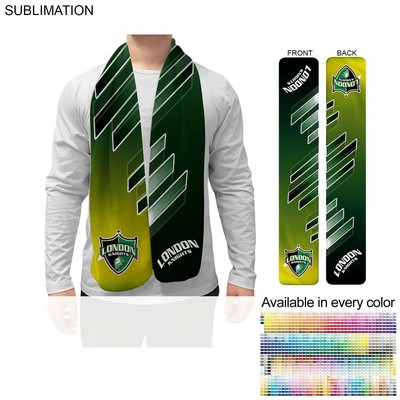 Ultra Soft and Smooth Microfleece Scarf, 8x60, Sublimated Edge to Edge BOTH sides