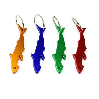 Shark Shape Bottle Opener with Keychain