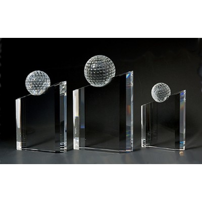 Golf Optical Crystal Award/Trophy 8"H