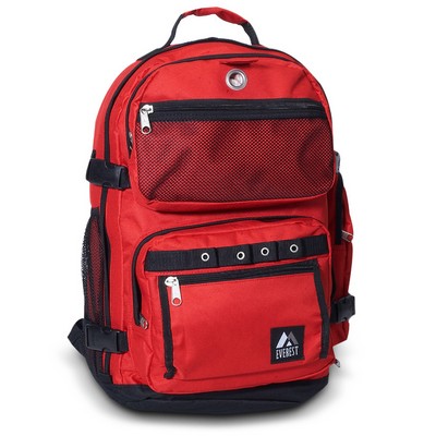 Everest Oversize Deluxe Backpack, Red/Black