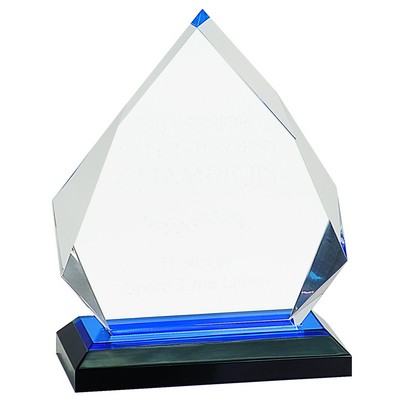 5 1/4" x 6 3/4" Blue Diamond Impress Acrylic Award