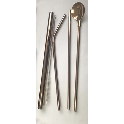 8.46" Stainless Steel Straw Sets with Case