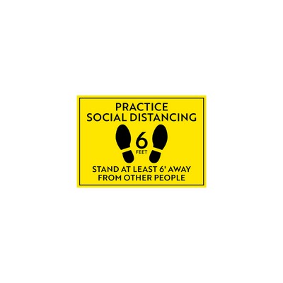 Social Distancing Sign Style 3 - (5"x7")