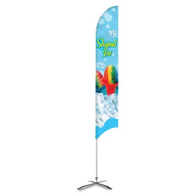 Shaved Ice Pre Printed 15' G7 Feather Flag - Blue