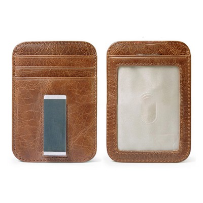 High Quality PU Wallet w/Metal Clip