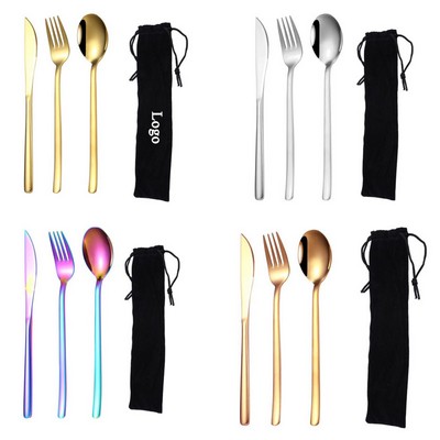 Stainless Steel Knife Fork And Spoon 3 -piece Set