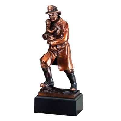 11.5" Fireman With Child