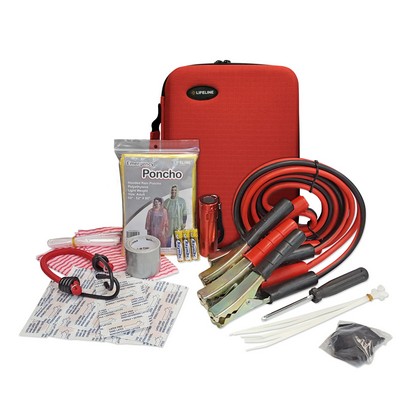 Lifeline® Emergency Roadside Kit, Hard Shell Bag, 35 Piece