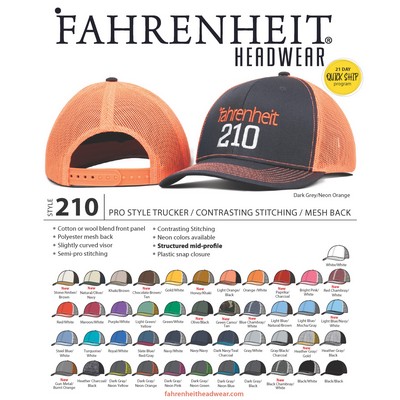 Fahrenheit Pro Style Trucker Hat