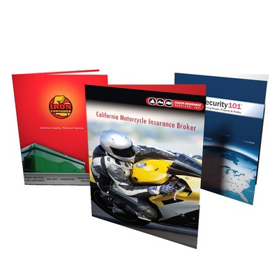 5.25" x 10.5" - Presentation Folders - Full Color - 14pt. - UV Coating