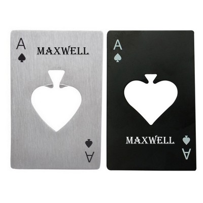 Poker Shaped Stainless Steel Bottle Opener