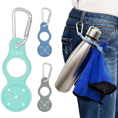 Silicone Water Bottle Carrier with Towel Hook