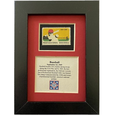 Framed Stamp Gift/Award Celebrating Baseball