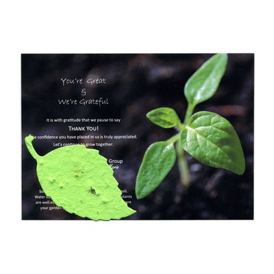 Seed paper shape postcard