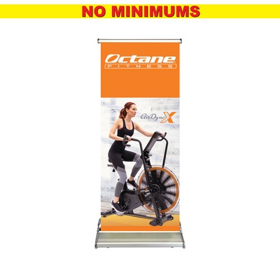 Small Superior Retractable Banner - 24". Full Color, No Minimum