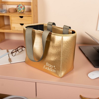 Small Metallic Neoprene All Day Tote