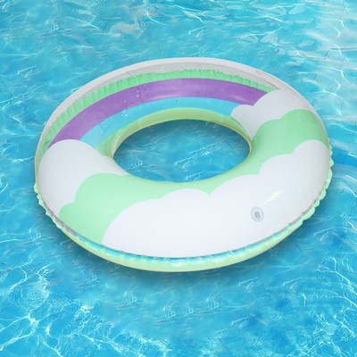 Inflatable Sequin Rainbow Swim Ring for Adult