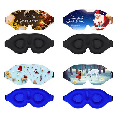 3D Christmas Print Sleep Mask