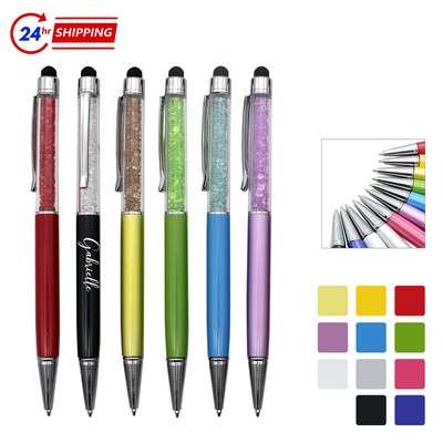 Crystal Engraved Metal Ballpoint Pen