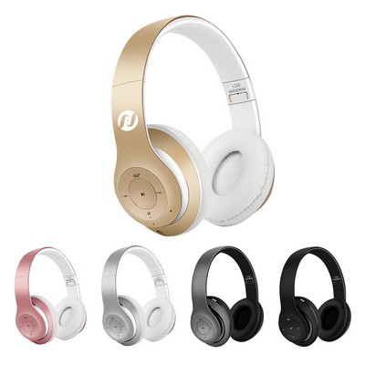 Foldable On Ear Stereo Wireless Headsets Earphone