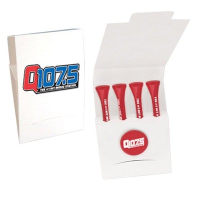 Custom Printed Matchbook Packet with 4 Tees and 1 Marker