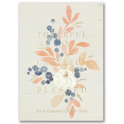 Rustic Blessings Thanksgiving Folder Card