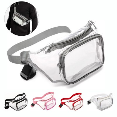 Clear PVC Fanny Pack with Dual Pockets