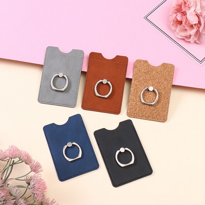 PU Phone Wallet w/Ring