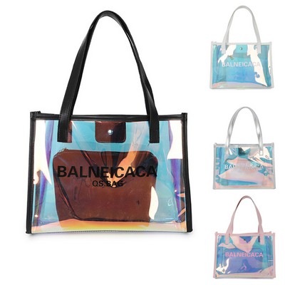 Clear Holographic Tote Bag