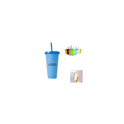 Reusable Color Changing Cup Plastic Tumblers With Lids