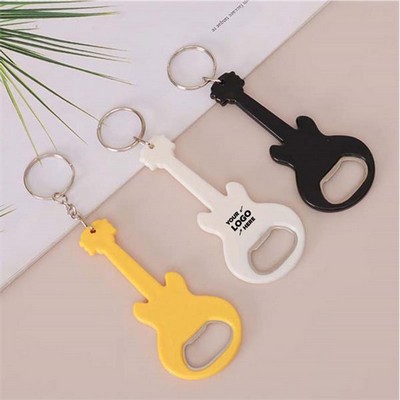 Guitar Shaped Bottle Opener Keychain