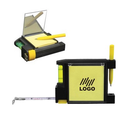 Multi-Functional Tape Measure With Pen And Sticky Note