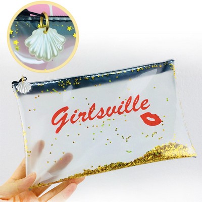 Floating Glitter Sequin Makeup Cosmetic Bags Pouch