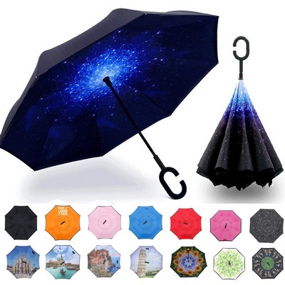 C Handle Upside Down Umbrella