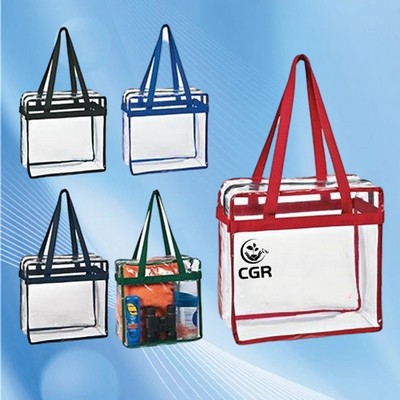 Secure Zippered Stadium Tote Bag for Events