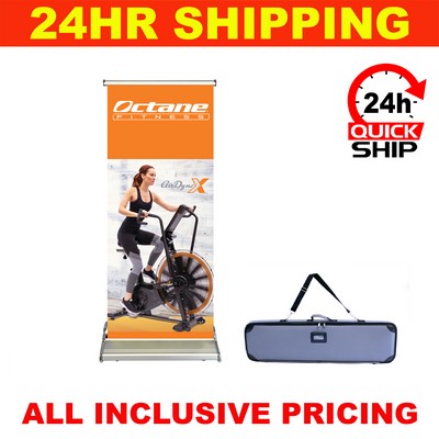 24HR Quickship - Small Superior Retractable Banner - 24" Full Color