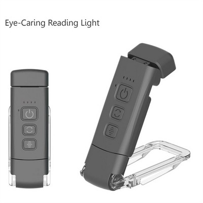 Clip-on LED Book Light: Portable USB Rechargeable Lamp