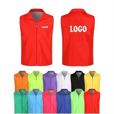 Advertising Volunteer Work Vest MOQ 50pcs