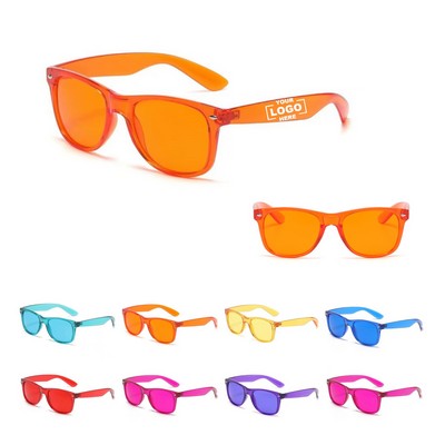 Translucent Frame Colorful Sunglasses